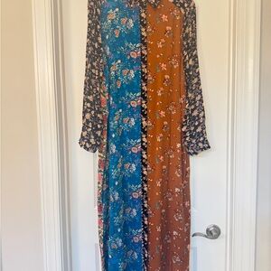 NATURAL LIFE Multicolor Floral Long Sleeve Dress